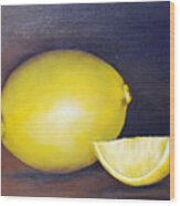 Lemons Wood Print