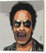 Lenny Kravitz Zombie Wood Print
