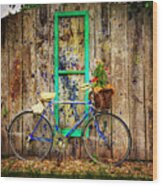Lewistown Garden Bicycle Wood Print