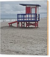 Lifeguard Shack - Cocoa Beach - Florida Wood Print
