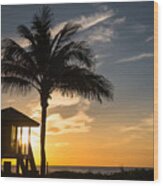 Lifeguard Station Sunrise Delray Beach Florida Wood Print