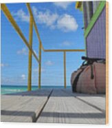 Lifeguard Tower 2.2 - South Beach - Miami Wood Print