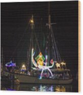 Lighted Boat Parade 3 Wood Print