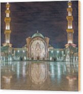 Lighted Federal Territory Mosque Wood Print
