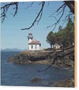 Lighthouse On San Juan Island Wood Print