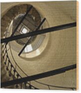 Lighthouse Stairs Wood Print