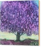 Lilac Tree Wood Print