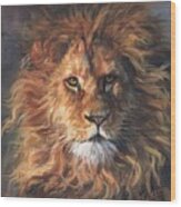 Lion Portrait Wood Print