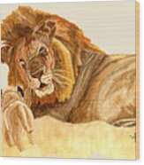 Lions Wood Print