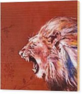 Lion's Roar Wood Print