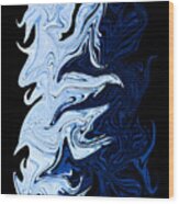 Liquid Blue Transparency Wood Print