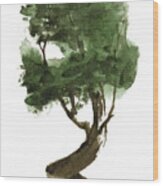 Little Zen Tree 149 Wood Print
