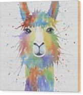 Llama Wood Print