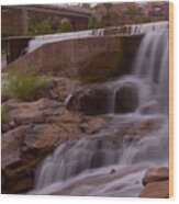 Llano River Dam Wood Print