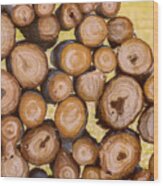 Log Jam Wood Print