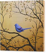 Lonely Night By Amy Giacomelli Bird Art Wood Print