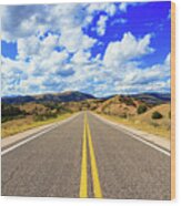 Lonely New Mexico Highway Wood Print