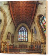 Loughborough Church - Altar Vertorama Wood Print