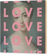 Love Love Love Print Wood Print