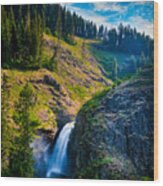 Lower Falls - Elk Creek Falls Wood Print