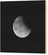 Lunar Eclips Wood Print