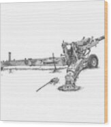 M198 Howitzer - Standard Size Prints Wood Print