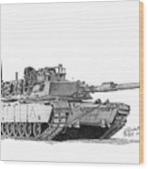 M1a1 A Company 1st Platoon Commander Wood Print