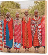 Maasai Women Wood Print