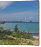 Mackinac Bridge 2216 Wood Print