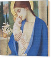 Madonna And Child Wood Print