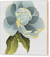 Magnolia Blossom Graphic Wood Print