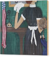 Maid In America Wood Print