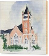 Main Street Methodist Church Wood Print