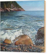 Maine Coast Wood Print