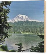 Majestic Mount Rainier Wood Print