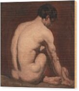 Male Nude From The Rear Wood Print