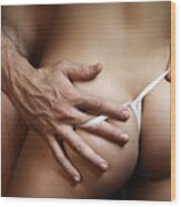 Man With His Hands On Woman's Butt Wood Print
