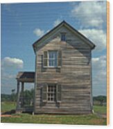 Manassas Battlefield Farmhouse Wood Print