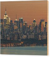 Manhattan Twilight Viii Wood Print