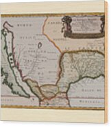Map Of America 1679 Wood Print