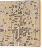 Map Of Berlin, 1860 Wood Print