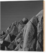 Marble Rock Formation B And W Version Wood Print