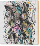 March Hares Wood Print