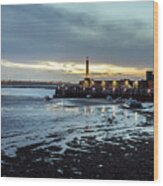 Margate Harbour In Winter Wood Print