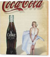 Marilyn Coca Cola Girl 3 Wood Print
