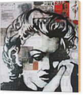 Marilyn Monroe / Memory Wood Print