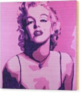 Marilyn Monroe - Pink Wood Print