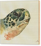 Marine Turtle Wood Print