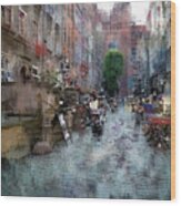 Marjacka Street Gdansk With Impressionistic Feeling Wood Print