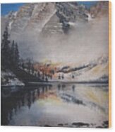 Maroon Bells Wood Print